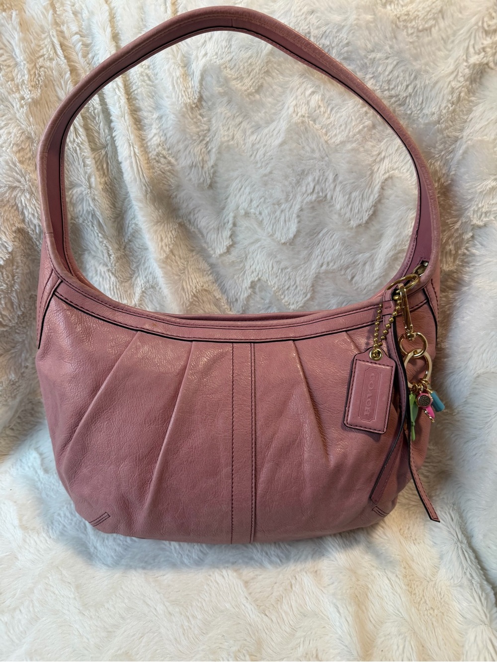 VERY RARE Y2K COACH Ergo Pink Leather Shoulder bag
